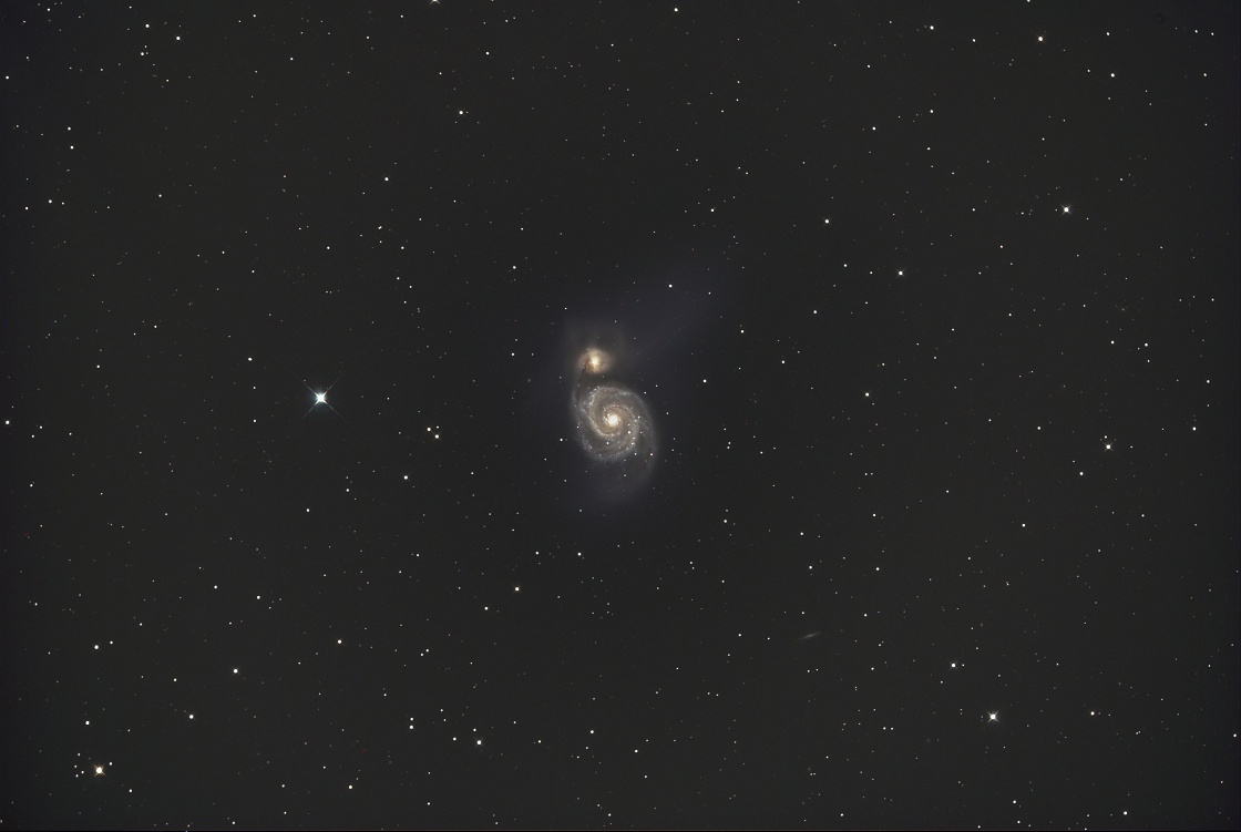 M51_v3.jpg - M51 Galaxy, Instrument: ASA 10" f/3.8 / M25C  Higher resolution image 